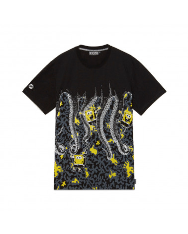 Octopus X Spongebob | Octopus Spongebob Tee - Black