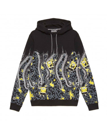 Octopus X Spongebob | Felpa Octopus Spongebob Hoodie - Black