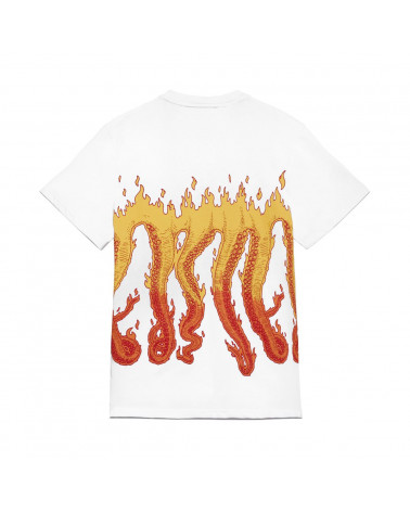 Octopus | T Shirt Octopus Flames Tee White