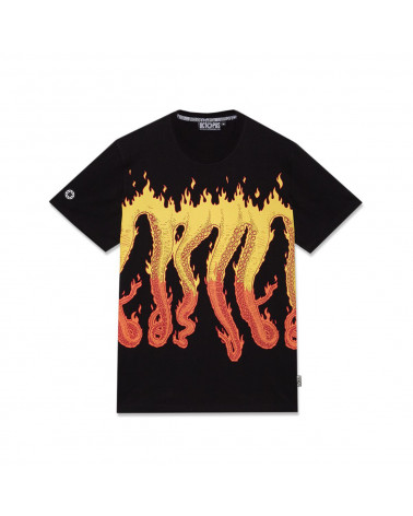 Octopus | T Shirt Octopus Flames Tee Black