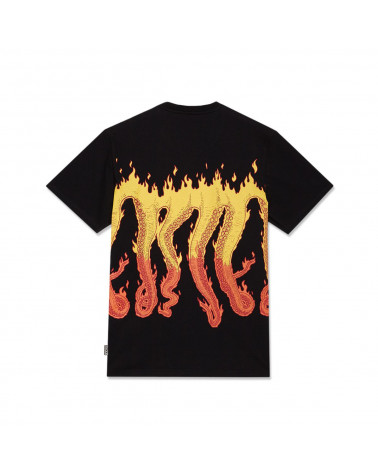 Octopus | T Shirt Octopus Flames Tee Black