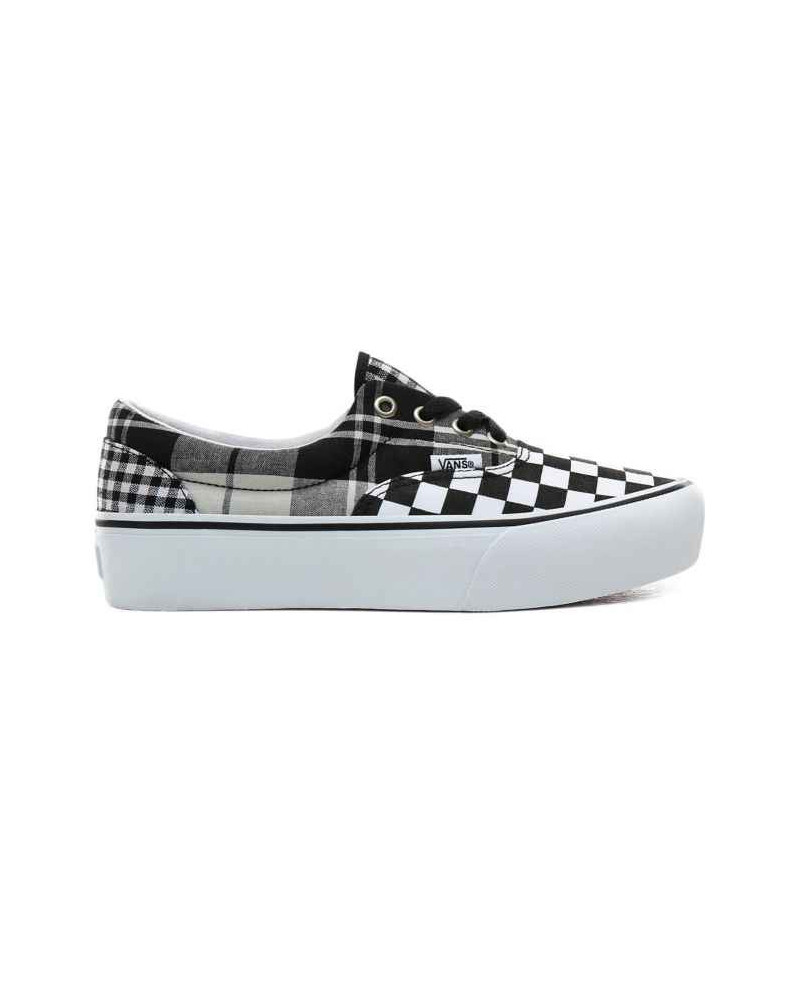Vans Era Platform Plaid Checkerboard -  Black/True White