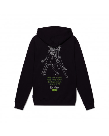 Octopus x Rick e Morty Wathc Hoodie - Black