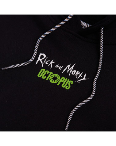Octopus x Rick e Morty Wathc Hoodie - Black