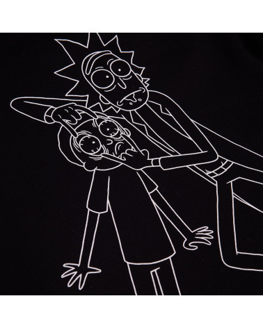 Octopus x Rick e Morty Wathc Hoodie - Black