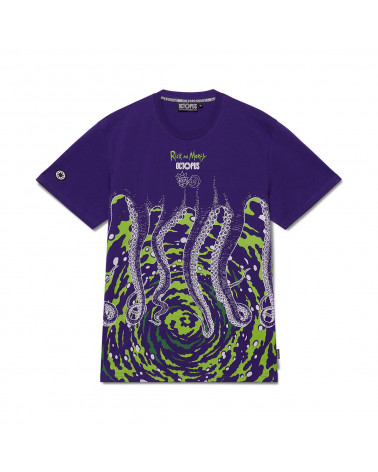 Octopus x Rick e Morty Vortex Tee - Purple