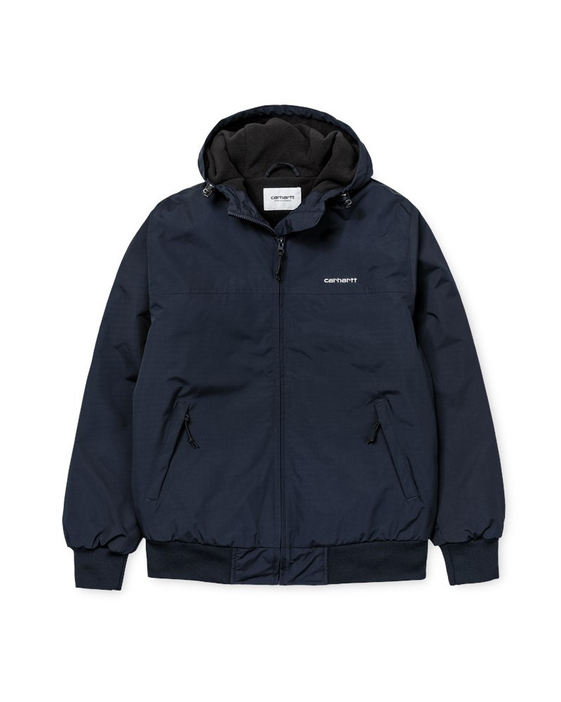 Carhartt WIP Giacca Hooded Sail Jacket - Dark Navy/White