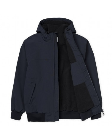 Carhartt WIP Giacca Hooded Sail Jacket - Dark Navy/White