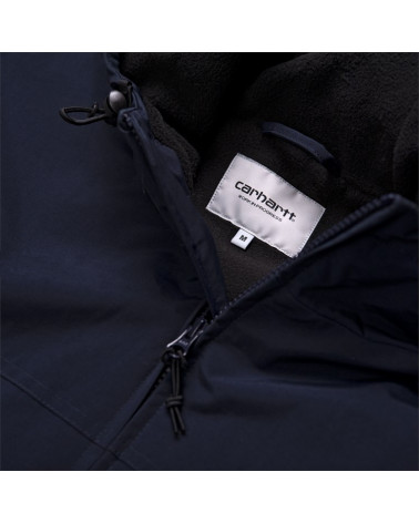 Carhartt WIP Giacca Hooded Sail Jacket - Dark Navy/White