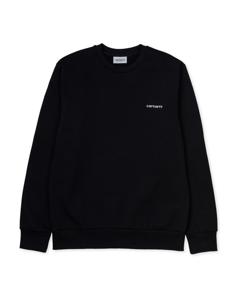 Carhartt Wip Felpa Script Embroidery Sweatshirt - Black