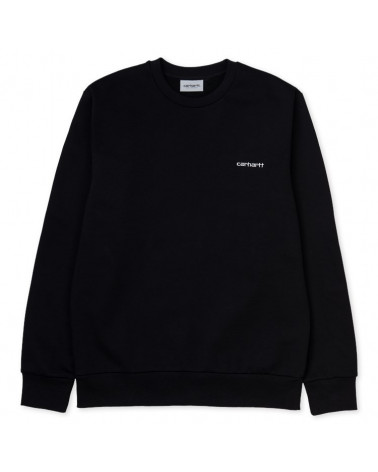 Carhartt Wip Felpa Script Embroidery Sweatshirt - Black