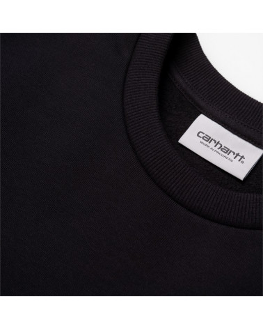 Carhartt Wip Felpa Script Embroidery Sweatshirt - Black