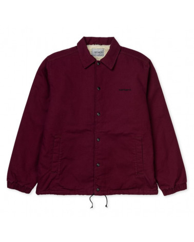 Carhartt Wip Giacca Canvas Coach Jacket - Merlot/Black