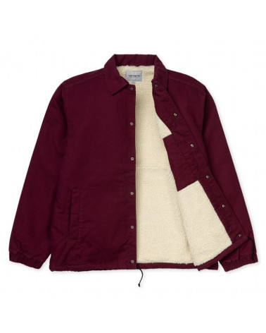 Carhartt Wip Giacca Canvas Coach Jacket - Merlot/Black