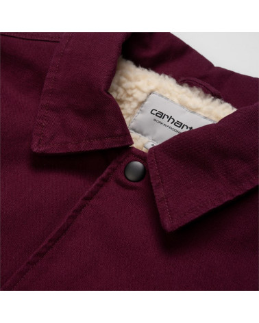 Carhartt Wip Giacca Canvas Coach Jacket - Merlot/Black
