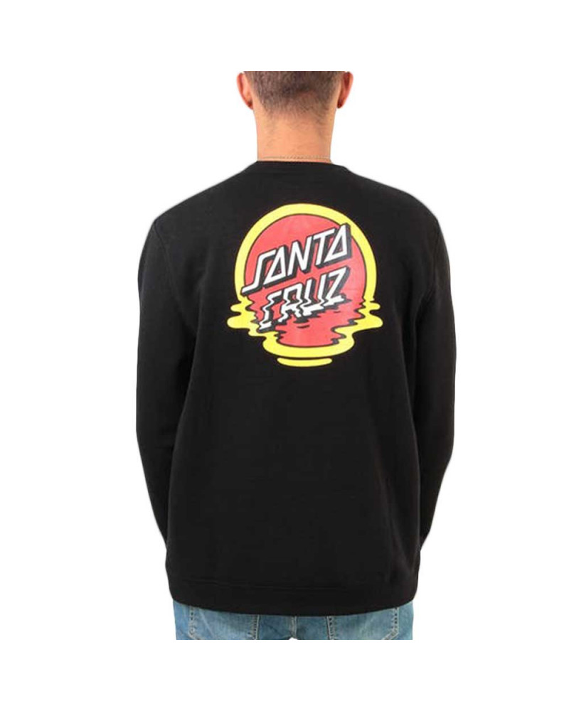 Santa Cruz Felpa Dot Reflection Crew - Black