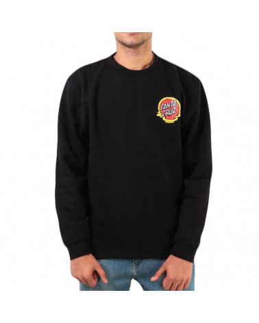 Santa Cruz Felpa Dot Reflection Crew - Black