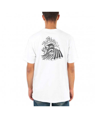 Santa Cruz T-Shirt Bone Wave Tee - White
