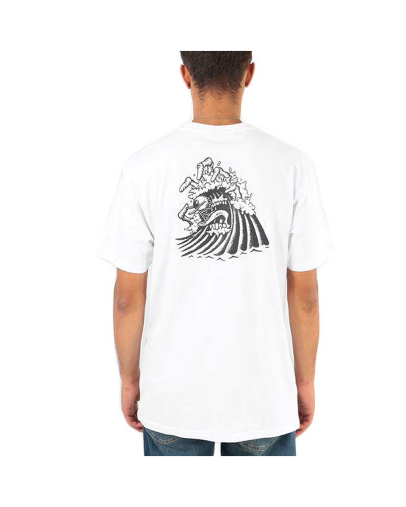 Santa Cruz T-Shirt Bone Wave Tee - White