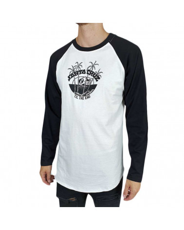 Santa Cruz T-Shirt Horizon L/S Baseball Top - Black/White