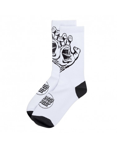 Santa Cruz Calze Screaming Hand Mono Socks - White
