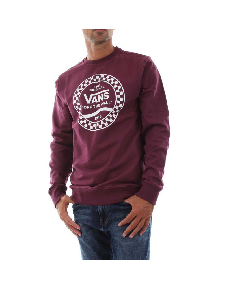 Vans Felpa Side Stripe Fleece Crew - Prune