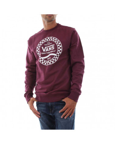 Vans Felpa Side Stripe Fleece Crew - Prune
