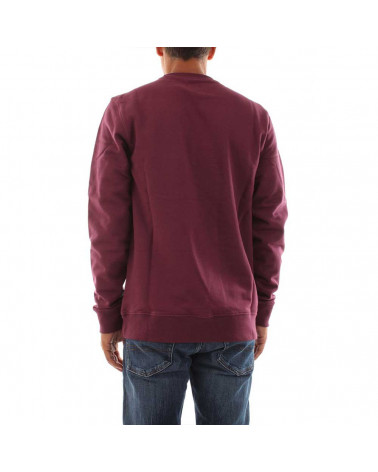 Vans Felpa Side Stripe Fleece Crew - Prune