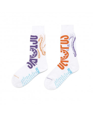 Octopus Calze Logo Socks - White