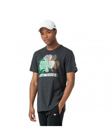 New Era T-Shirt NBA Logo Repeat Tee Boston Celtic - Grey