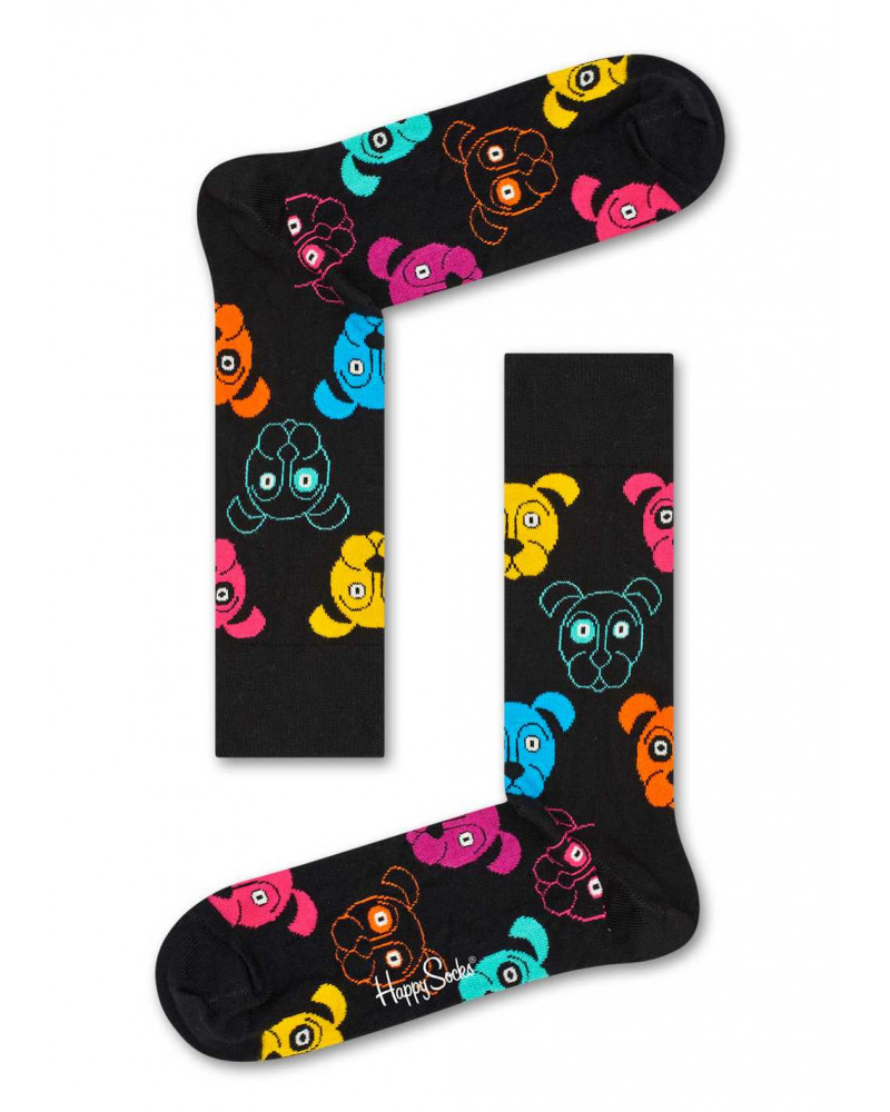 Happy Socks Calze Dog - Black