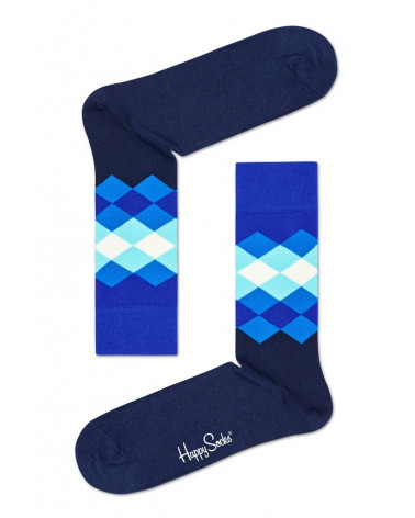 Happy Socks Calze Faded Diamond - Blue