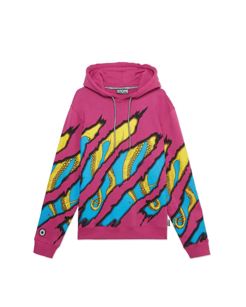 Octopus - Felpa Octopus Hoodie Ripper - Fuchsia