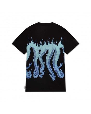 Octopus - T Shirt Octopus Flames Tee Black