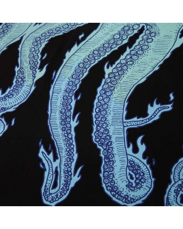 Octopus - T Shirt Octopus Flames Tee Black