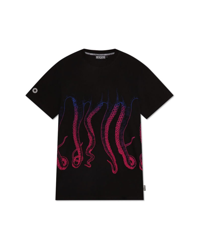Octopus T-Shirt Gradient Tee - Sunset Black