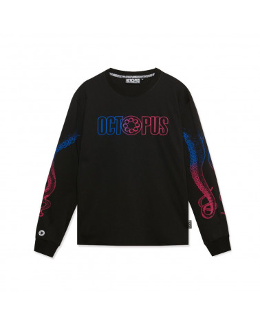 Octopus T-Shirt Gradient Logo L/S - Black