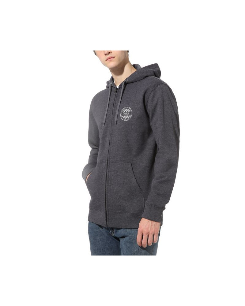 Vans Felpa OG Checker Zip - Black/Heather