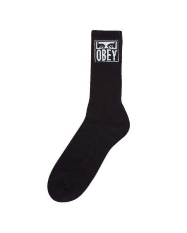Obey Calze Eyes Icons Socks - Black/White