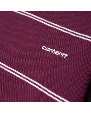 Carhartt WIP Felpa Spacer Sweatshirt - Spacer Stripe/Shiraz/White