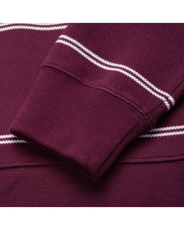 Carhartt WIP Felpa Spacer Sweatshirt - Spacer Stripe/Shiraz/White