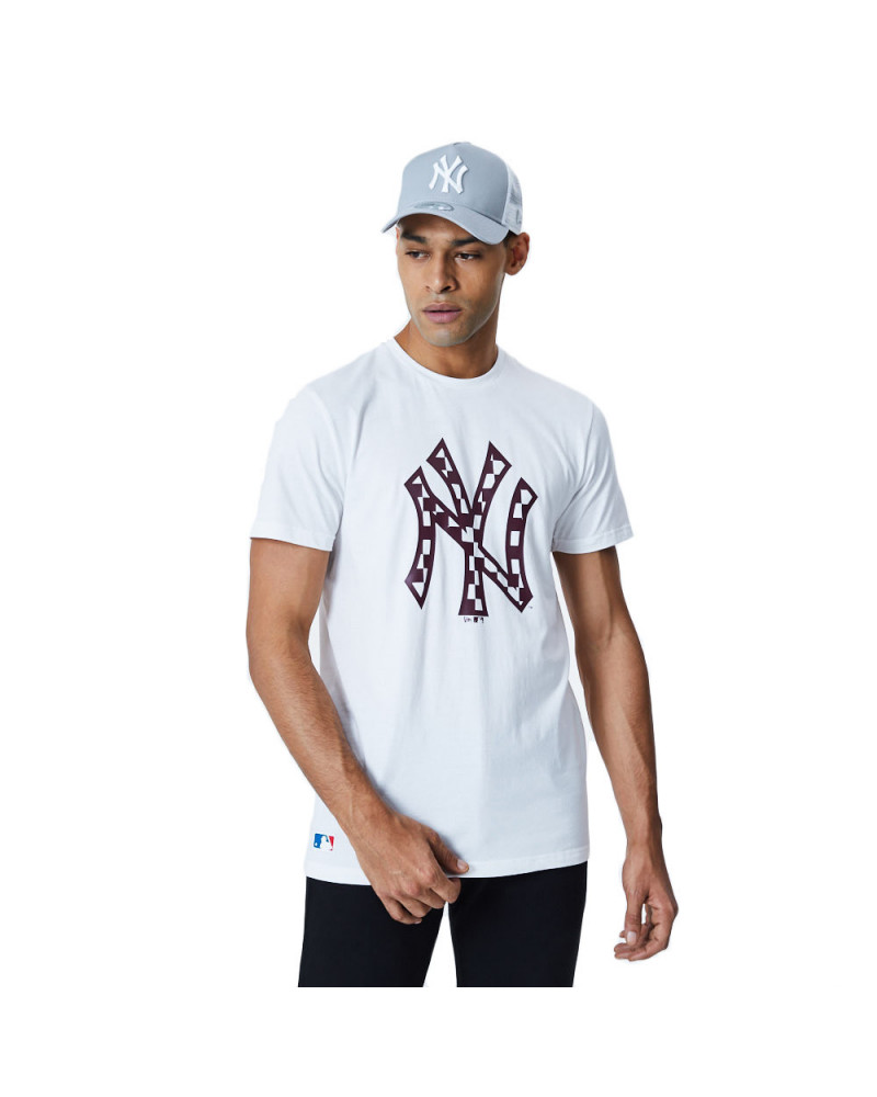 New Era T-Shirt MLB Infill Logo Tee New York Yankees - White