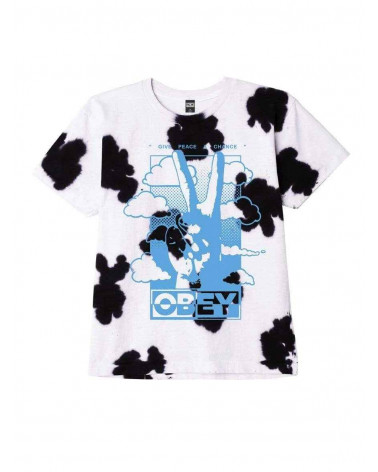 Obey Give Peace A Chance Heavyweight Tie Dye T-Shirt - White
