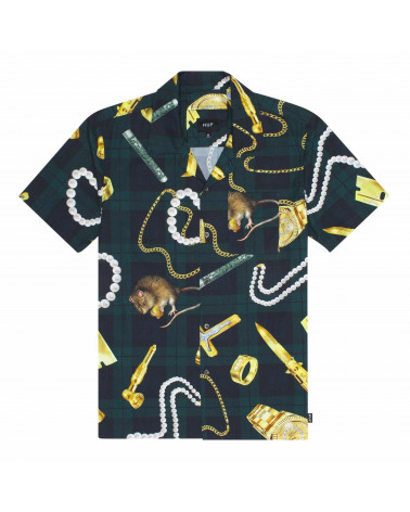 HUF Camicia Tenderloin Woven Short Sleeve Shirt