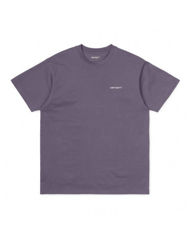 Carhartt Wip Script Embroidery T-Shirt - Decent Purple/White