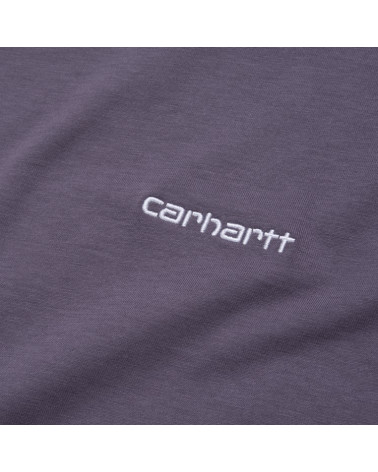 Carhartt Wip Script Embroidery T-Shirt - Decent Purple/White