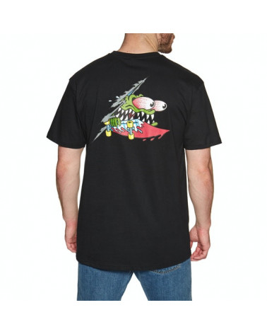 Santa Cruz Slashed T-Shirt - Black