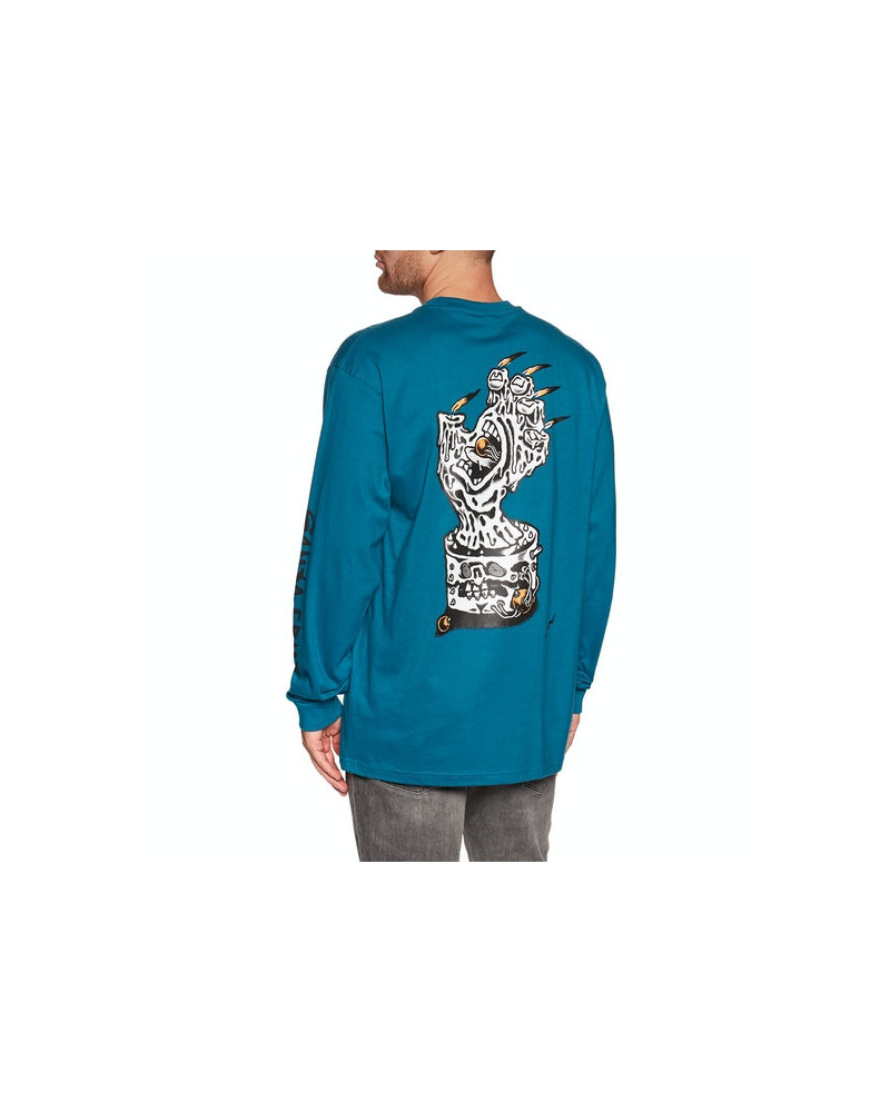 Santa Cruz Digital Black Magic Hand L/S T-Shirt  - Petrol Blue