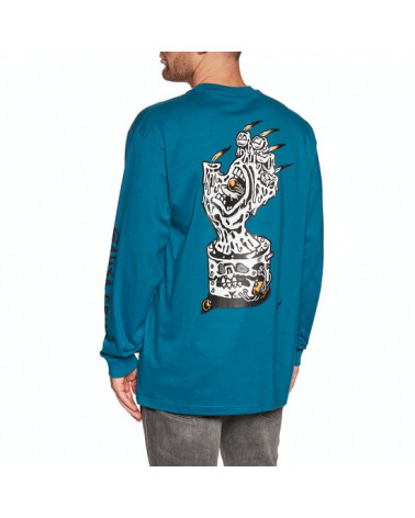 Santa Cruz Digital Black Magic Hand L/S T-Shirt  - Petrol Blue