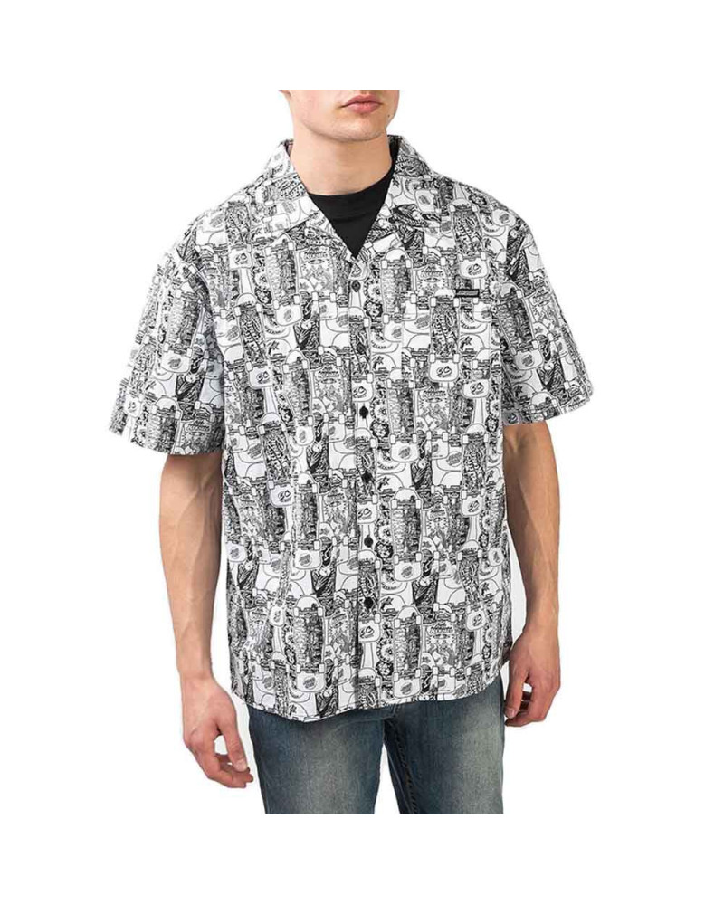Santa Cruz Camicia Kendall Catalog Shirt - White/Black